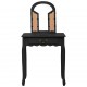 Kosmetinis staliukas, juodas, 65x36x128cm, paulovnija ir MDF