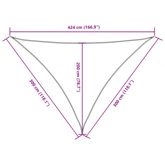 Uždanga nuo saulės, kreminė, 3x3x4,24m, oksfordo audinys