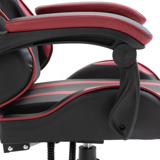 Žaidimų kėdė, raudonojo vyno spalvos, dirbtinė oda