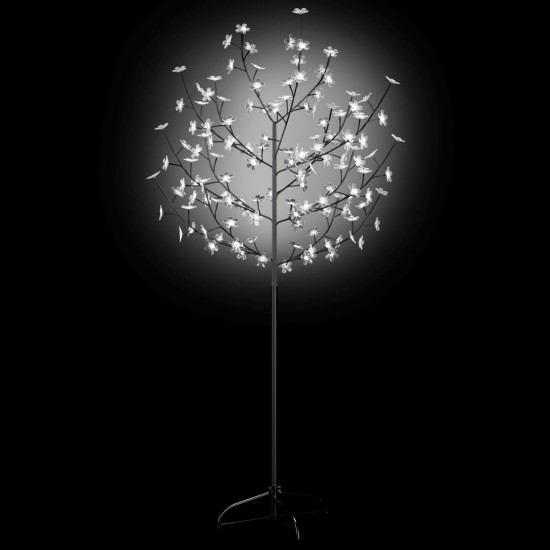 Kalėdinis medis su LED lemputėmis, 150cm, su vyšnių žiedais