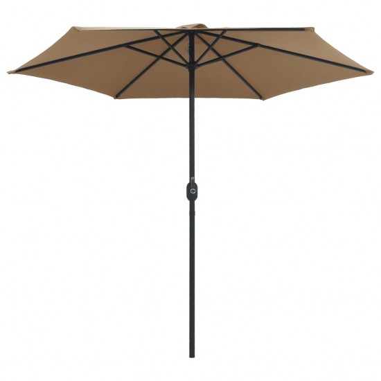 Lauko skėtis su aliuminio stulpu, taupe spalvos, 270x246cm