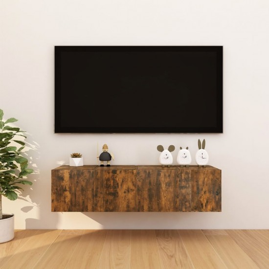 Sieninės televizoriaus spintelės, 4vnt., ąžuolo, 30,5x30x30cm