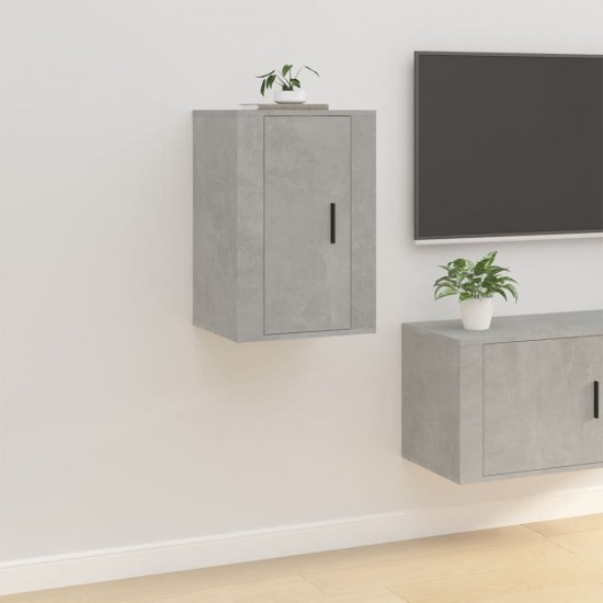 Sieninės TV spintelės, 2vnt., betono pilkos, 40x34,5x60cm