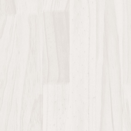 Sodo lovelis, baltas, 31x31x31cm, pušies medienos masyvas