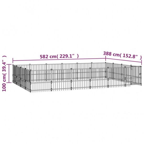 Lauko voljeras šunims, plienas, 22,58m²