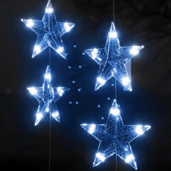 LED žvaigždžių užuolaida, 200 mėlynų LED lempučių