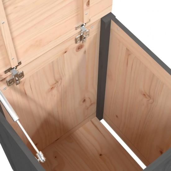 Skalbinių dėžė, pilka, 44x44x66cm, pušies medienos masyvas