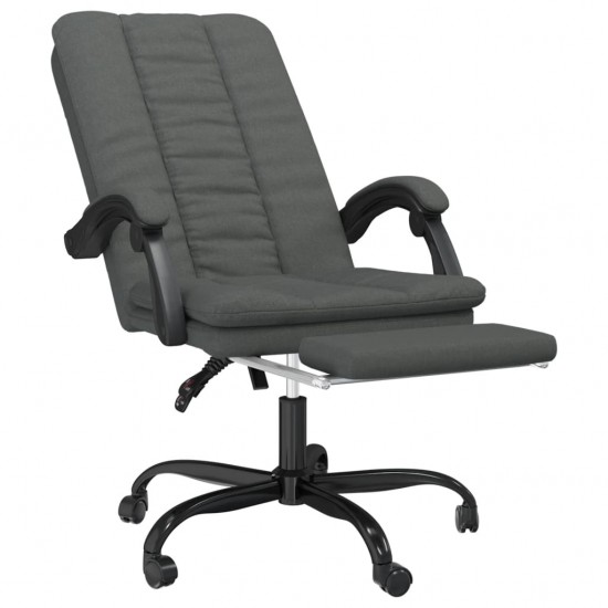 Atlošiama biuro kėdė, tamsiai pilkos spalvos, audinys