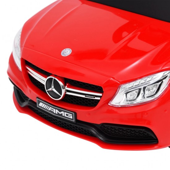 Paspiriamas vaikiškas automobilis Mercedes-Benz C63, raudonas