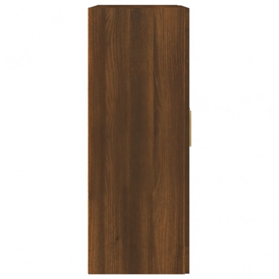 Sieninė spintelė, ruda ąžuolo, 69,5x32,5x90cm, apdirbta mediena