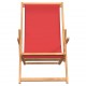 Sulankstoma paplūdimio kėdė, raudona, tikmedžio masyvas