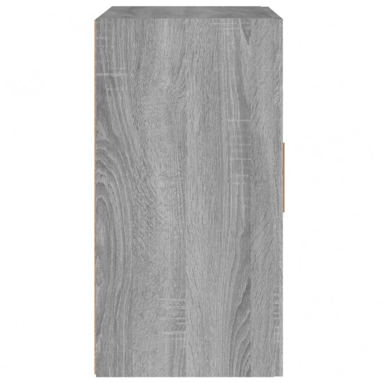 Sieninė spintelė, pilka ąžuolo, 60x30x60cm, apdirbta mediena
