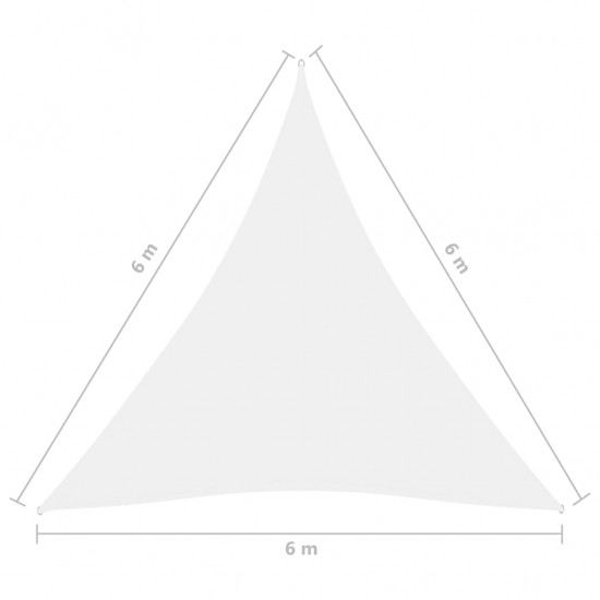 Uždanga nuo saulės, balta, 6x6x6m, oksfordo audinys, trikampė