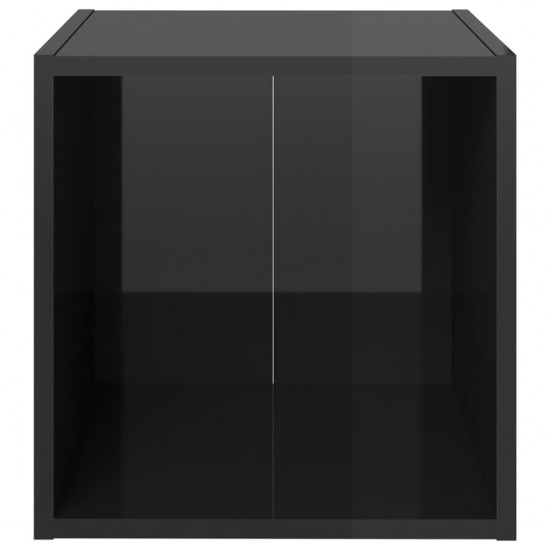 Televizoriaus spintelės, 4vnt., juodos, 37x35x37cm, MDP