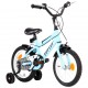 Vaikiškas dviratis, juodos ir mėlynos spalvos, 14 colių