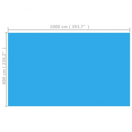 Baseino uždangalas, mėlynas, 1000x600cm, PE, stačiakampis