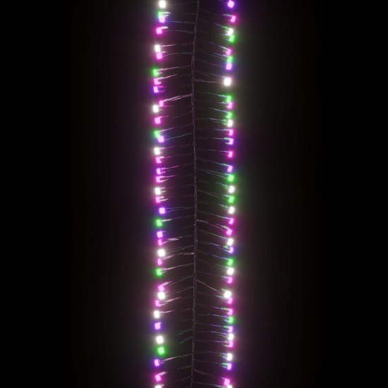 LED lempučių girlianda, 7,4m, PVC, 400 pastelinių LED, tanki