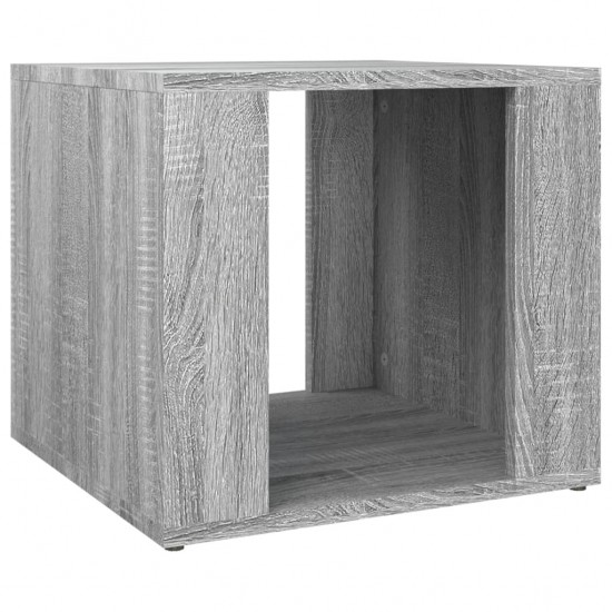 Naktinis staliukas, pilkas ąžuolo, 41x40x36cm, apdirbta mediena