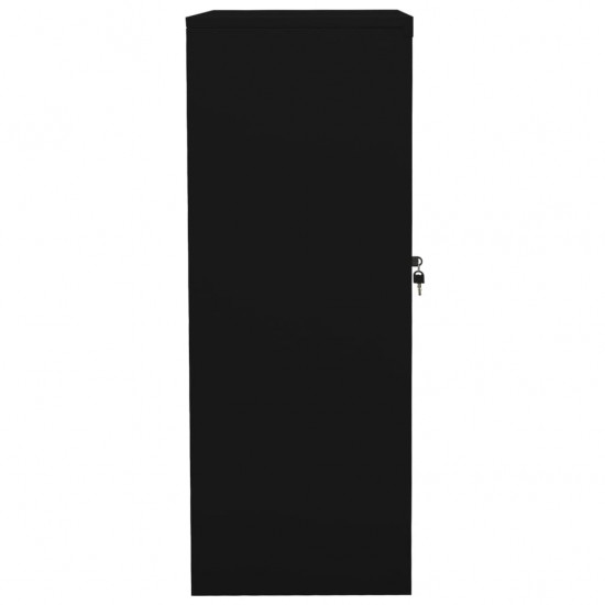 Biuro spintelė, juodos spalvos, 90x40x105cm, plienas
