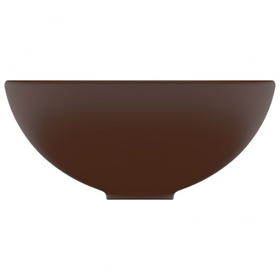 Prabangus praustuvas, matinis rudas, 32,5x14cm, keramika