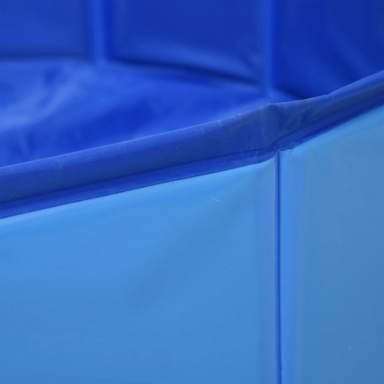 Sulankstomas baseinas šunims, mėlynos spalvos, 80x20cm, PVC