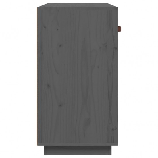 Šoninė spintelė, pilka, 100x40x75cm, pušies medienos masyvas