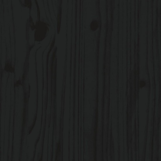 Taburetės, 2vnt., juodos, 40x40x45cm, pušies medienos masyvas