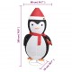 Kalėdinė LED dekoracija pingvinas, 180cm, prabangus audinys