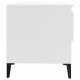 Šoninis staliukas, baltos spalvos, 50x46x50cm, mediena, blizgus