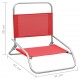 Sulankstomos paplūdimio kėdės, 2vnt., raudonos spalvos, audinys