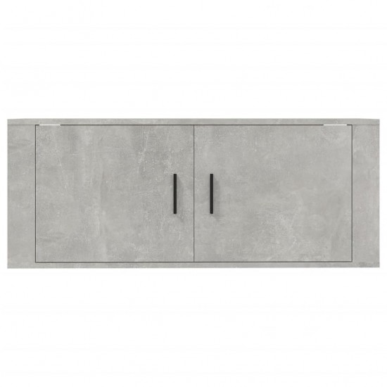 Sieninė televizoriaus spintelė, betono pilka, 100x34,5x40cm