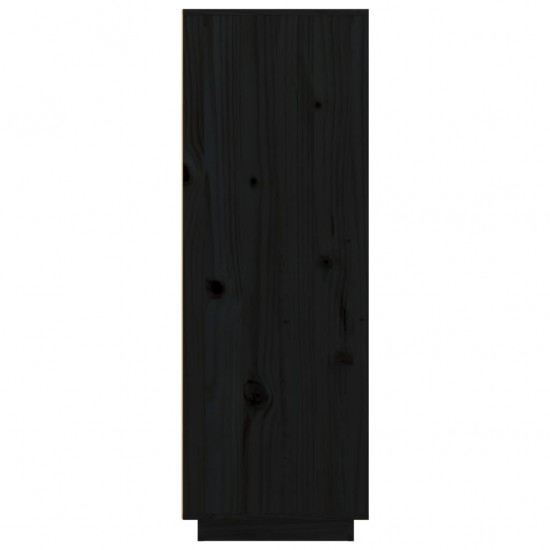 Komoda, juoda, 60x40x116,5cm, pušies medienos masyvas