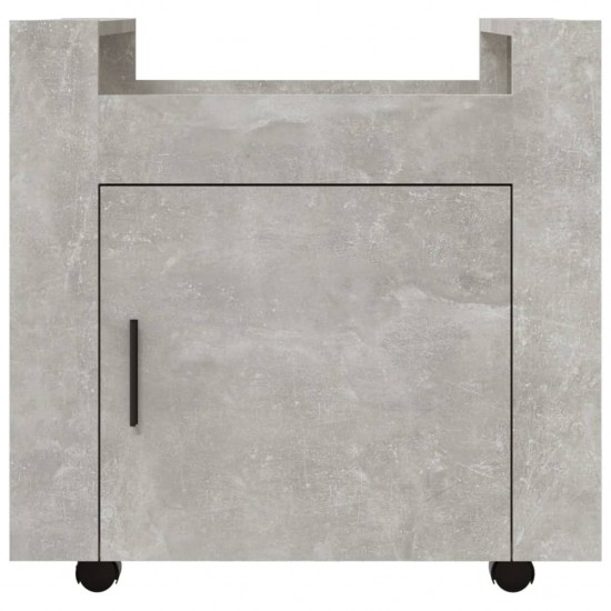 Rašomojo stalo lentyna, betono pilka, 60x45x60cm, mediena