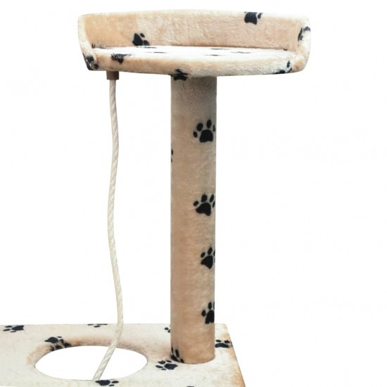 Draskyklė katėms su stovu iš sizalio, 150cm, smėlio sp. pėdut.