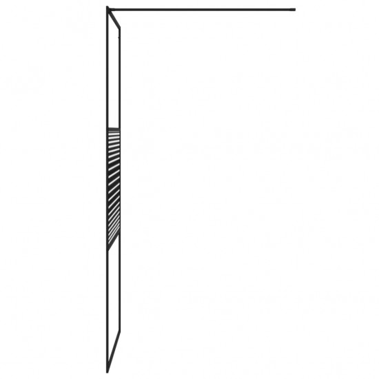 Dušo sienelė, juoda, 90x195cm, skaidrus ESG stiklas