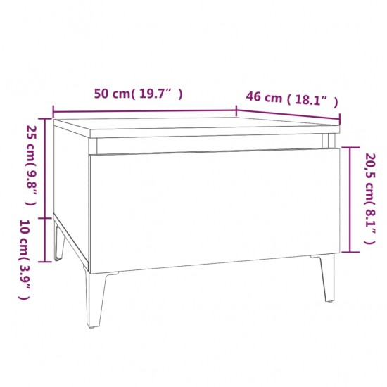 Šoniniai staliukai, 2vnt., balti, 50x46x35cm, mediena, blizgūs