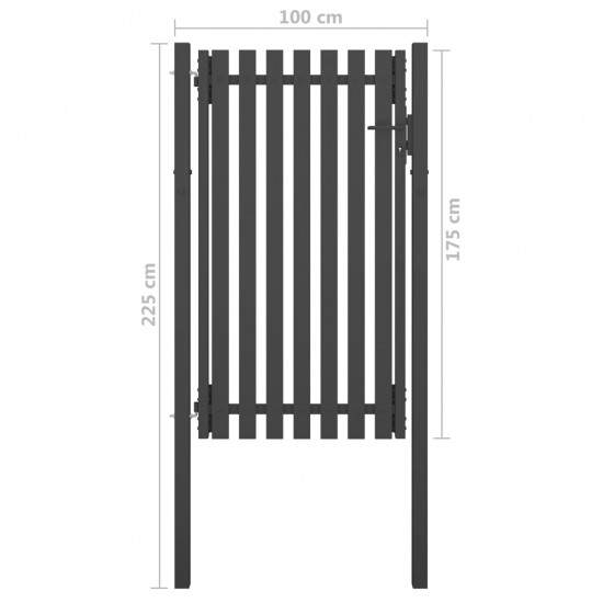 Sodo vartai, antracito spalvos, 1x2,25m, plienas