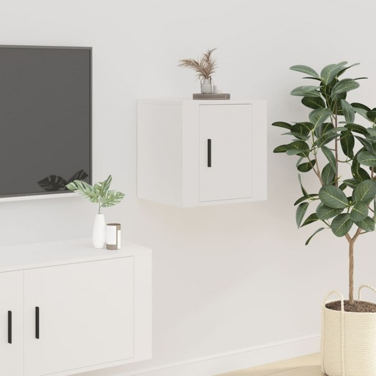 Sieninės televizoriaus spintelės, 2vnt., baltos, 40x34,5x40cm