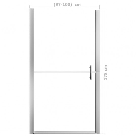 Dušo durys, 100x178cm, grūdintas stiklas, matinės