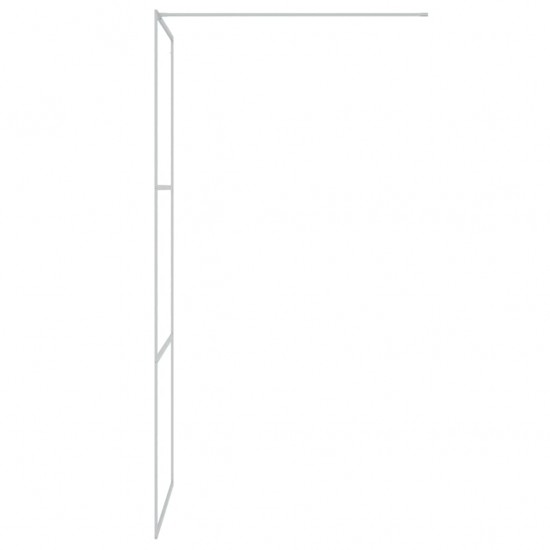 Dušo sienelė, sidabrinė, 80x195cm, ESG stiklas, skaidri