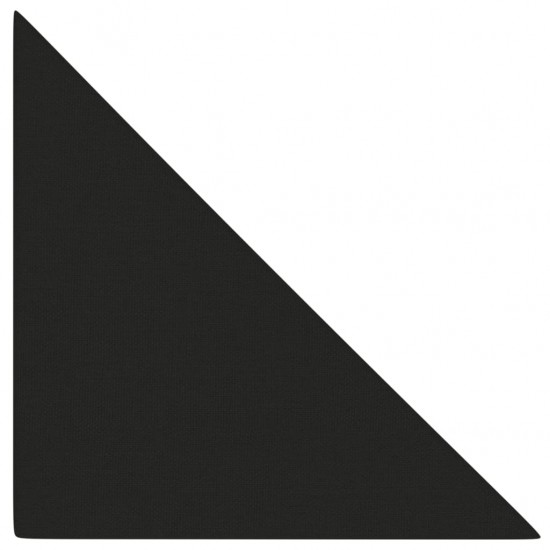 Sienų plokštės, 12vnt., juodos, 30x30cm, audinys, 0,54m²