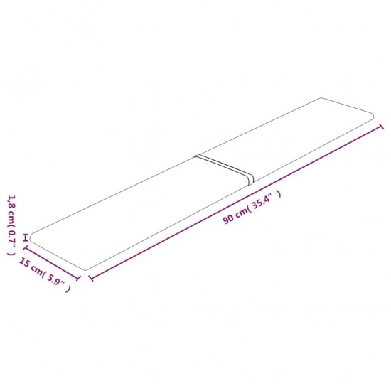 Sienų plokštės, 12vnt., kreminės, 90x15cm, aksomas, 1,62m²