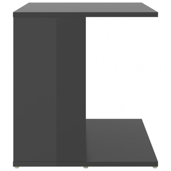 Šoninis staliukas, pilkos spalvos, 45x45x48cm, MDP, blizgus