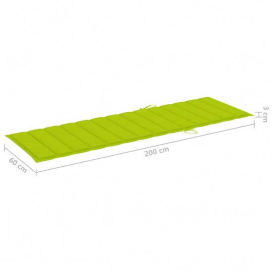 Saulės gulto čiužinukas, ryškiai žalias, 200x60x3cm, audinys