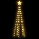 Kalėdų eglutė, 50x120cm, kūgio formos, 70 baltų LED lempučių