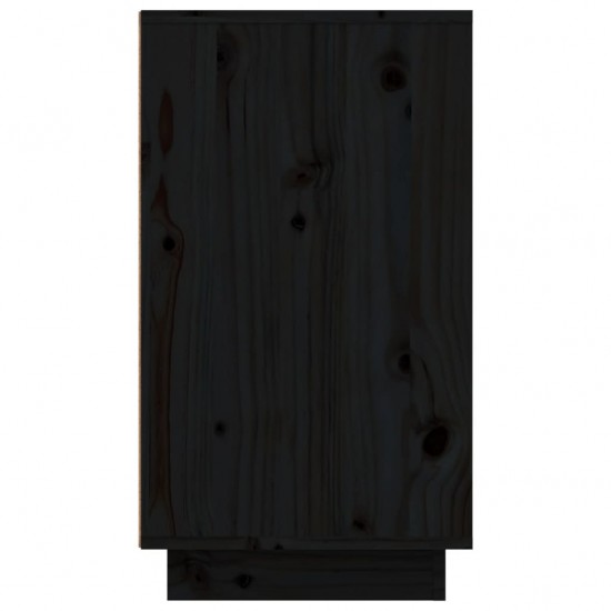 Spintelė batams, juoda, 110x34x61cm, pušies medienos masyvas