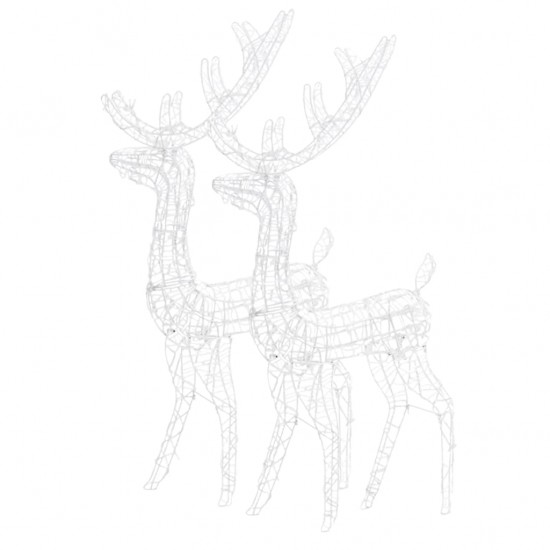 Kalėdinės dekoracijos elniai, 2vnt., 120cm, akrilas, šalti