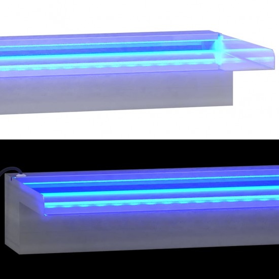 Krioklys su įvairių spalvų LED lemputėmis, 45cm, plienas