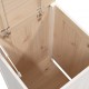 Skalbinių dėžė, balta, 44x44x76cm, pušies medienos masyvas