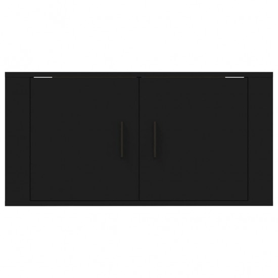 Sieninė televizoriaus spintelė, juoda, 80x34,5x40cm